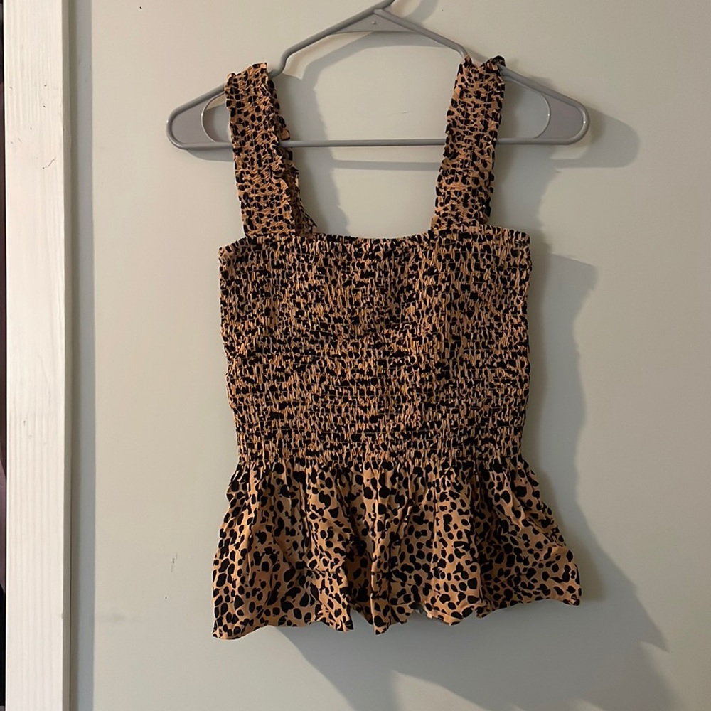 Cheetah print tank top